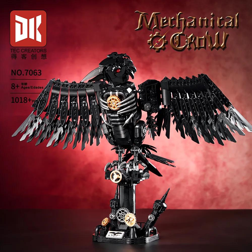 7063 Mechanical Crow Collectible Model Children's Educational building block toy Birthday