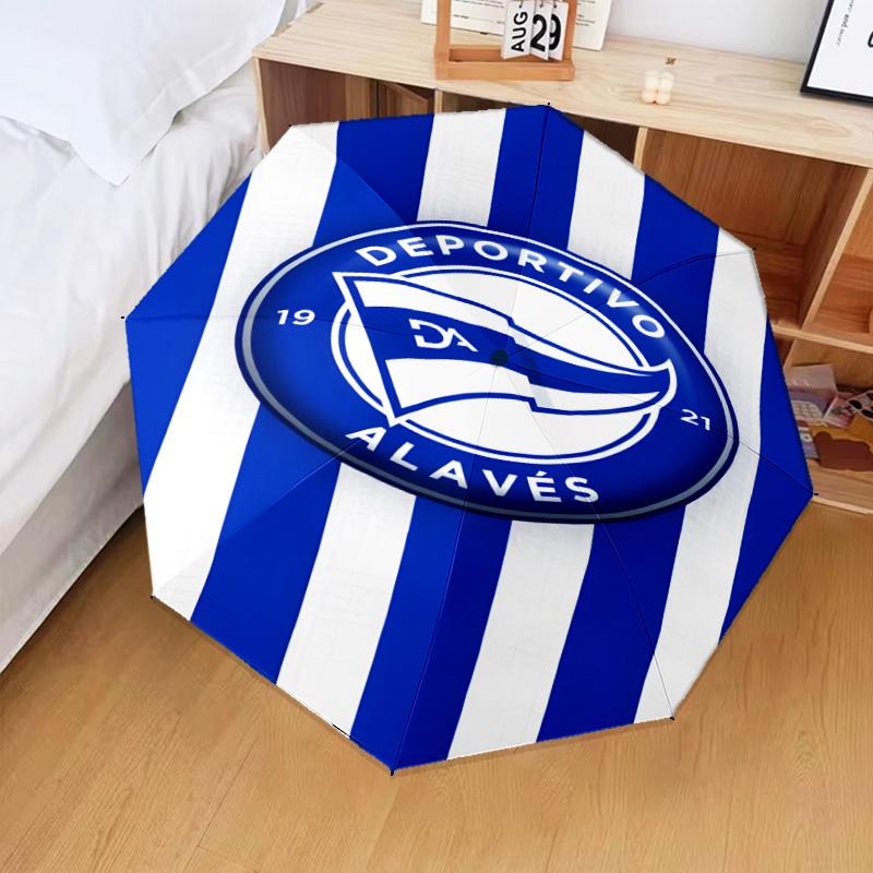 1PC Deportivo FC Printed Umbrella Folding Umbrella, Automatic Umbrella 8-Frame for Travel, Camping Fan Gifts Christmas Gifts
