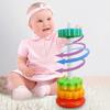 Safety Rotating Rainbow Tower Montessori Colored Children's Toys  Birthday Gitfs