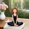 Yoga Girl Figurines Yoga Statue Art Sculpture Figure Resin Home Decoration Desk Ornament, Statuette For Your Desk/Bookshelf
