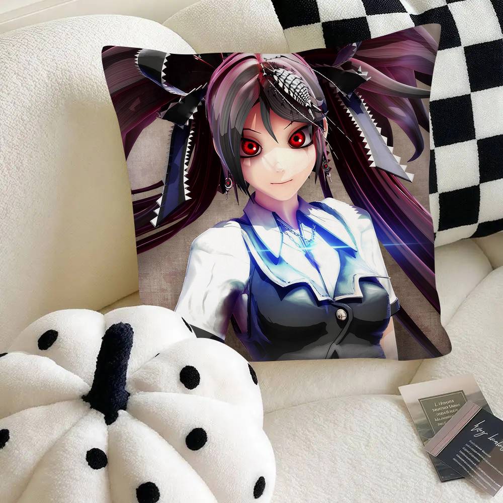 Bizarre Ästhetik Süßes Mädchen Kalzium Miku Kissenbezug Quadratisches Kissen Schlafzimmer Sofa Freizeit Komfortkissen Auto Heimdekoration