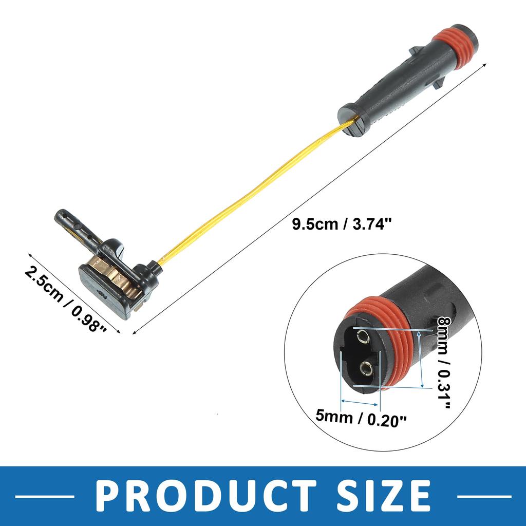 A ABSOPRO Front Rear Disc Brake Pad Wear Sensor for 2115401717 Mer cedes-Be nz SL65 AMG 2005-2018 2 Pack