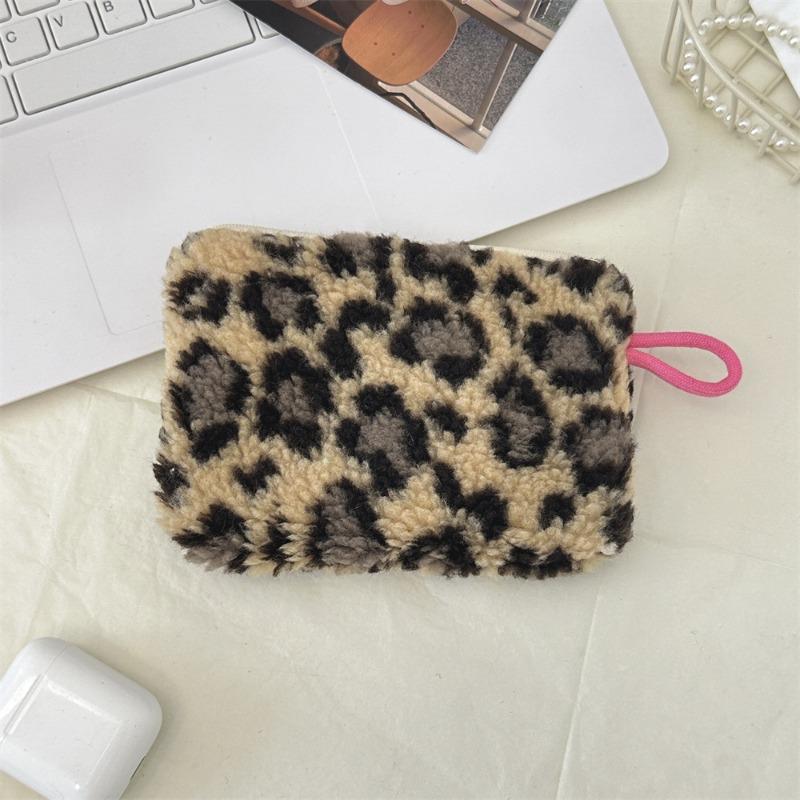 Wind plush love mouth red envelope student holding small cosmetic bag key change bag ID bag