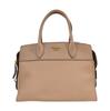 [Pre-Owned] Esplanade Beige Calfskin Crosshatch Tote Shoulder Crossbody Bag Gold Hardware Detachable Strap - Good #1BX7O0
