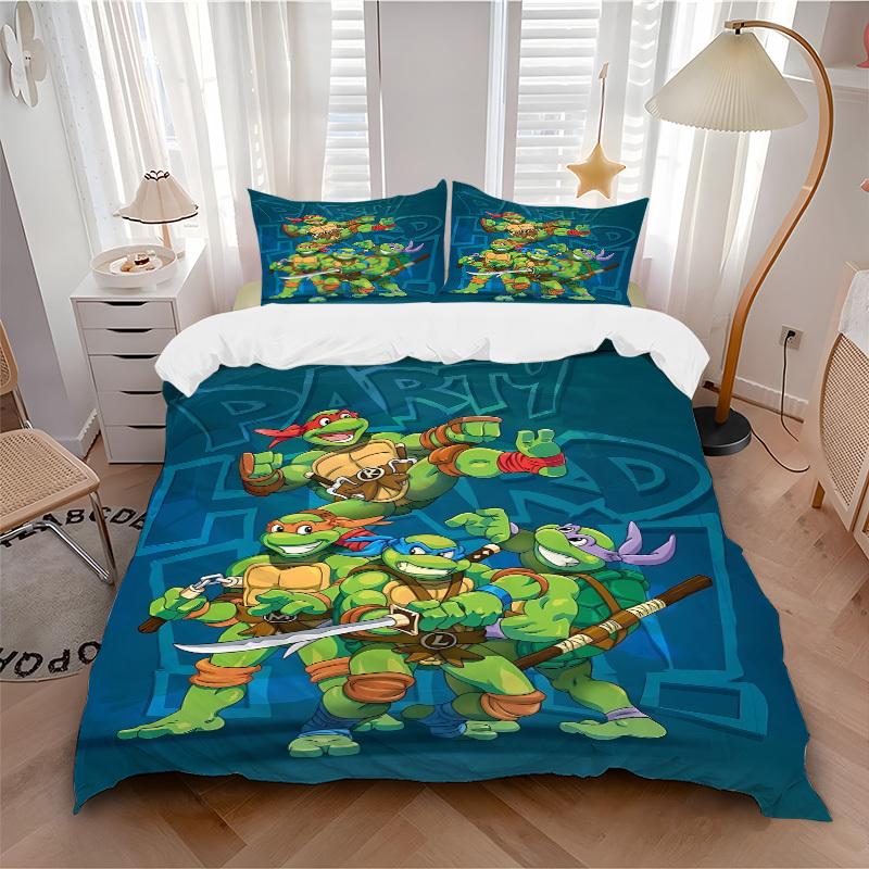 3pcs Turtles, Party Bedding Set: Perfect for Bedroom or Guest Room. Soft and Comfortable with No Core Included yy251031073