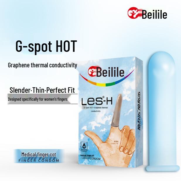 Beilile LES Female Tongue and Clitoral Finger Sleeves - Erotic Adult Sex Products
