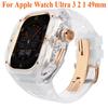 Transparent Modification Kit For Apple Watch Ultra3 49mm Fluororubber Watch Band iWatch Ultra2 1 49mm Metal Pin/Butterfly Buckle