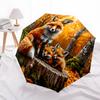 1 PC Automatic Folding Umbrella - Fox Family Pattern, Portable & Foldable Design with 8 Ribs, Christmas Birthday Gifts