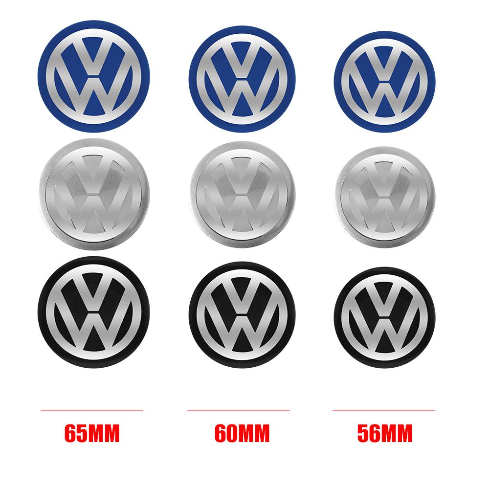 W1314PCS 56/60/65mm Car Wheel Center Hubcaps Sticker For Volkswagen GTI Polo Sharan Golf Scirocco Touran Touareg Jetta Tcross Tiguan