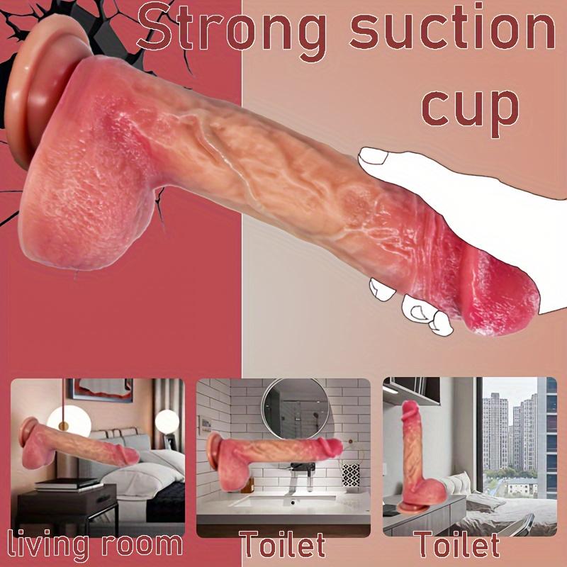 8.6" Realistic Thrusting Dildo with 7 Rotations, 9 Vibrations, Heat Modes, Remote Control, and Rechargeable Battery Suitable for Men and Women.