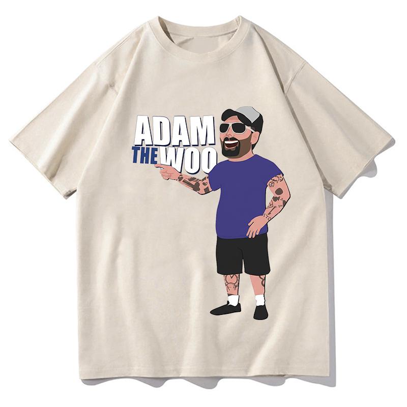 Adam the woo TShirt Hip Hop Pure Cotton Fashion TShirt Short Sleeve Vintage Tshirt Beach Cotton Breathable Oversize Tops Tees