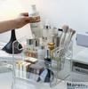1pc Desktop Cosmetic Organizer Acrylic Transparent Slanted Storage Basket for Makeup, Lipstick, Perfume, Facial Mask, and Other