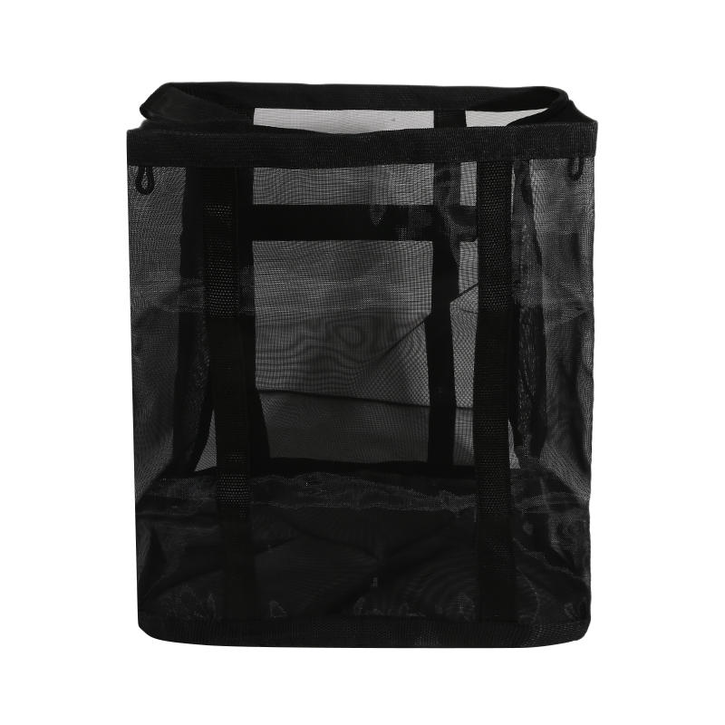 1PC Foldable Mesh Laundry Hamper with Handles Wall-Mounted Dirty Clothes Basket for Home Laundry Baskets
