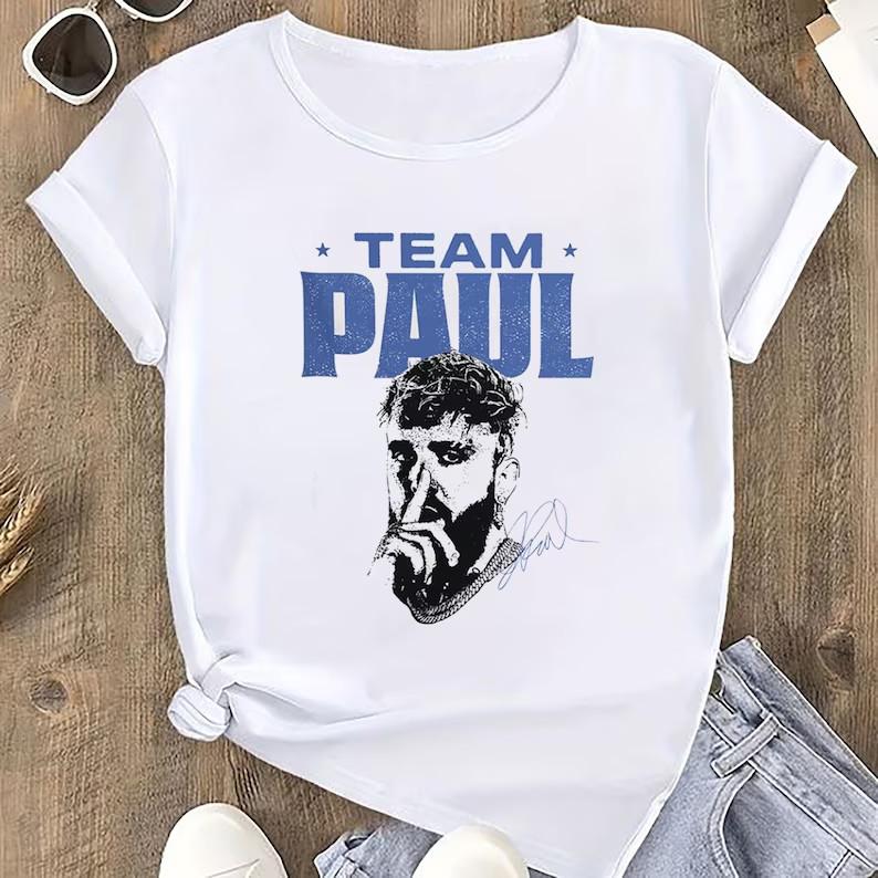 Team Jake Paul Graphic Shirt, Jake Paul Fan Gift, Mike Tyson vs Jake Paul Shirt Unisex T-Shirt M