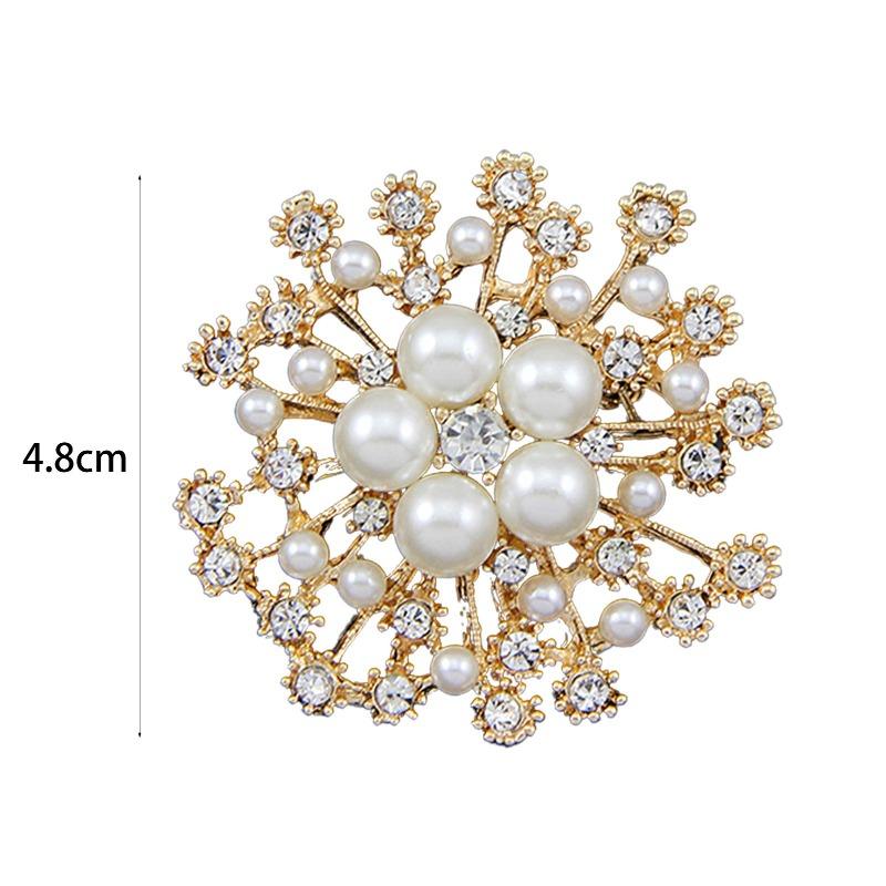 Alloy Flower Faux Pearls Brooch Pin Brooches Wedding Party Jewelry Gift