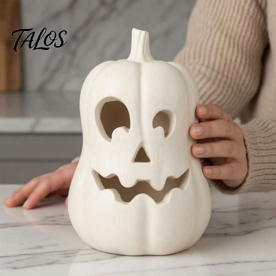 Unique Holiday Gifts Pumpkin Lantern Ornament, Resin Hollow Tabletop Figurine, Jack O Decor Decorative Table Centerpieces for Halloween And