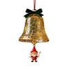 Christmas Bell Ornaments Xmas Tree Hanging Jingle Bell with Santa Claus/Elk/Penguin Ornaments for Holiday
