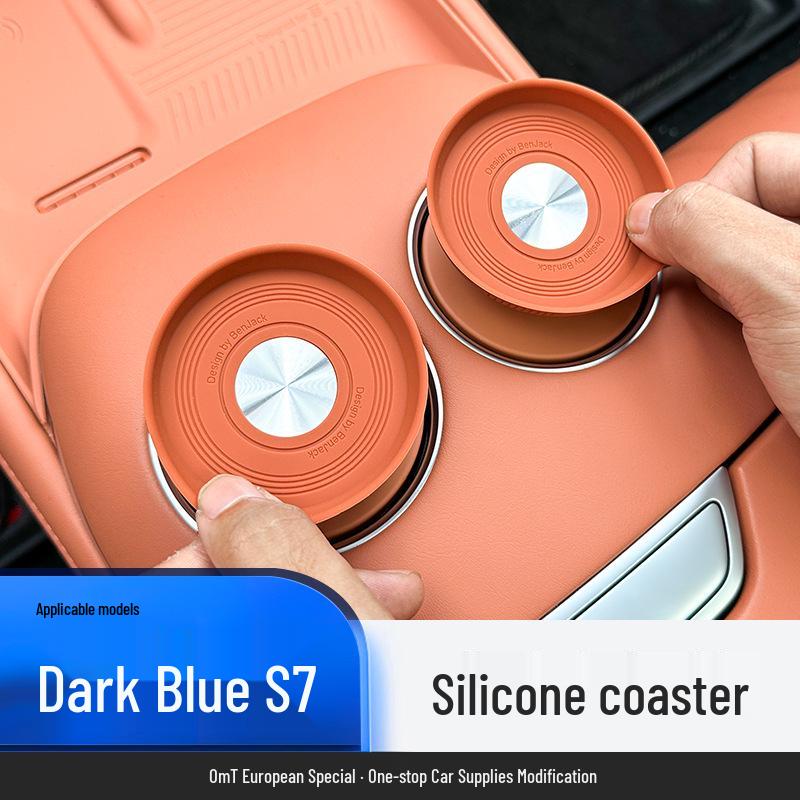 Deep Blue S07/S7 Center Console Silicone Cup Mat & Interior Storage Box Decor