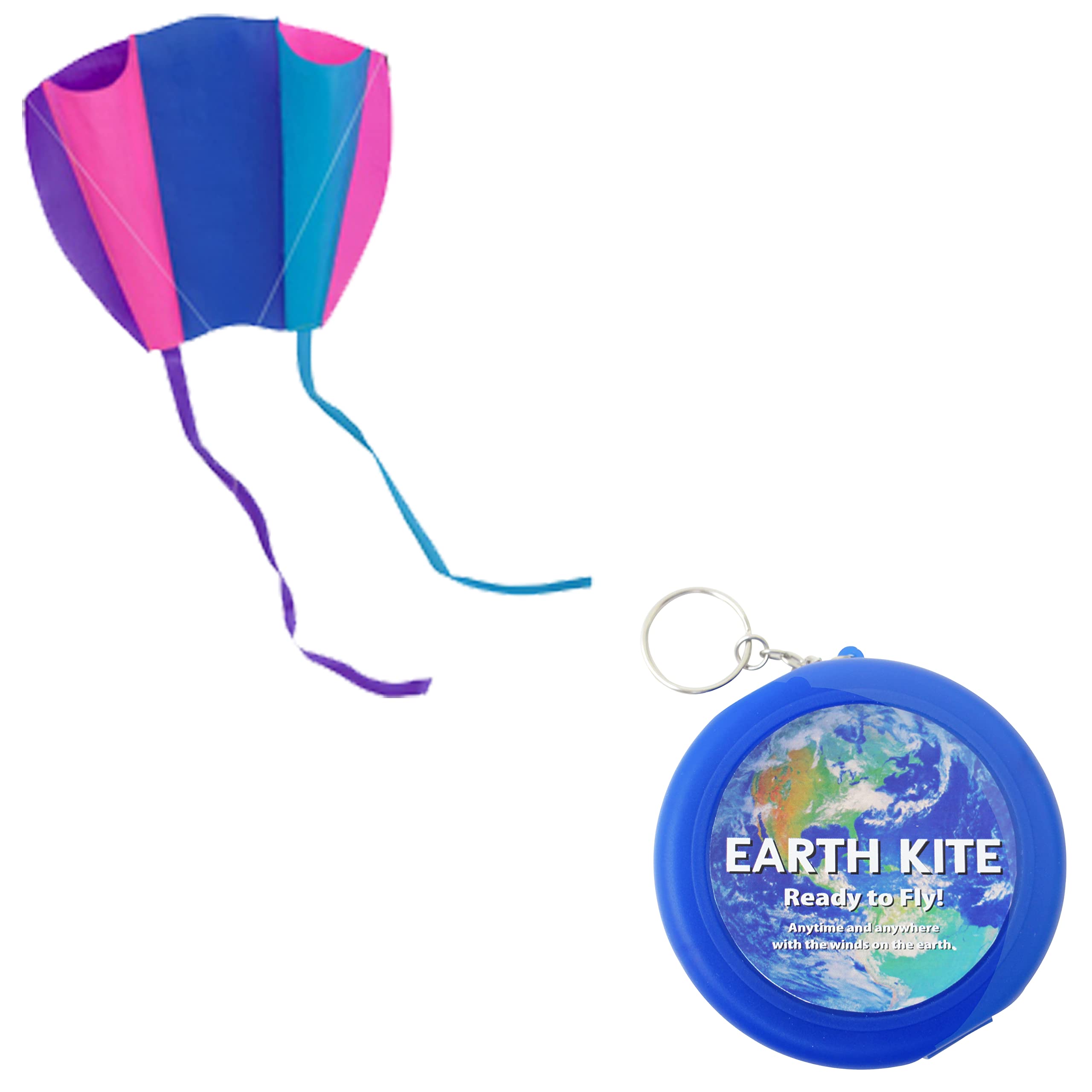

RANGS Earth Kite Blue Good Design Award Good Toy Award Winner Pocket-Sized Easy to Carry and Store Kite Flying