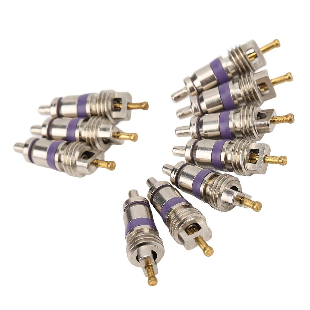 Air Conditioner Valve Stem Core Easy Installation Shockproof 26.8mm Length 20pcs Aluminum Alloy and