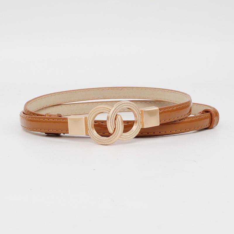 Korean Style Women s Patent Leather Thin Belt - Fashionable Waist Accessory for Dresses верблюд