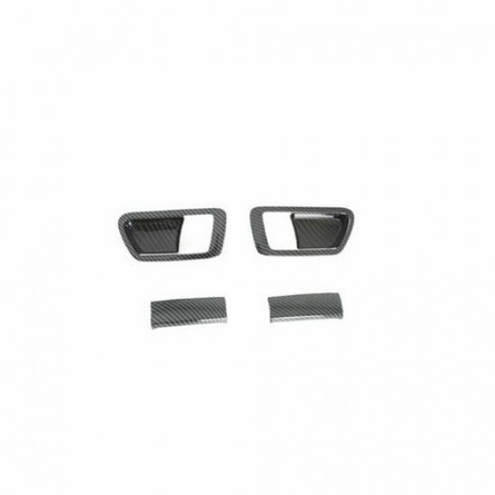 4PCS Inner Door Handle Bowl Cover Trim For Toyota Sienna 2015-2020 Carbon Fiber
