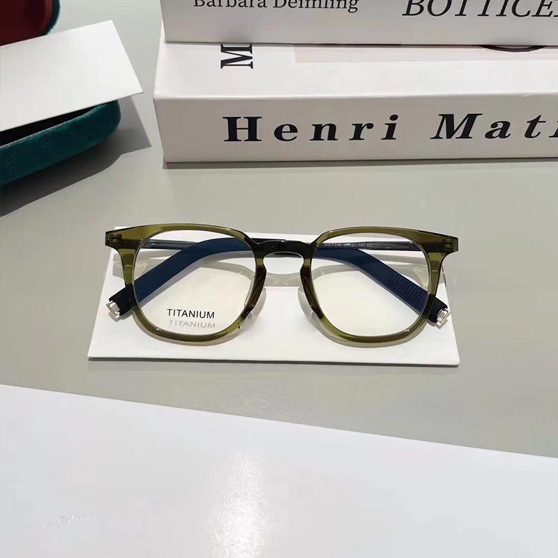 

Сверхлегкие ацетатные очки квадратной формы Junda с чистым титаном и защитой от синего света GG-F598 оливковое зеленый