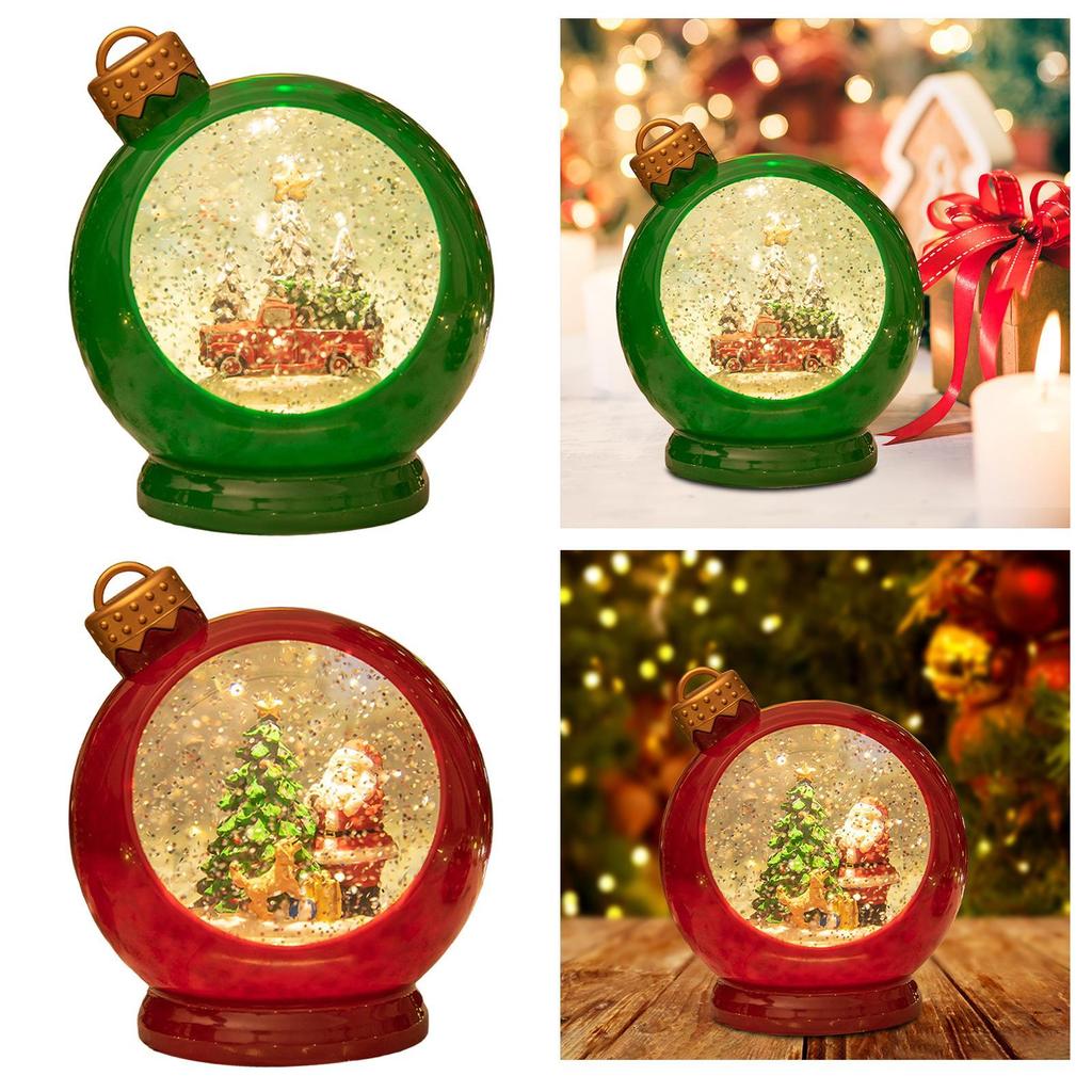 Christmas Snow Globe Christmas Ball Gift Luminous Home Decoration Crafts Snow