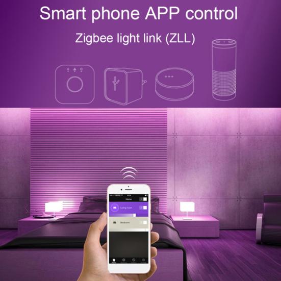 GLEDOPTO 120 degrés 5W Zigbee APP contrôle GU10 RGB + CCT LED ampoule de projecteur