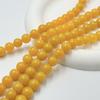 Beeswax Yellow Agate Round Beads for DIY Jewelry, Necklace, and Prayer Accessories – Baroque Buddhist Style