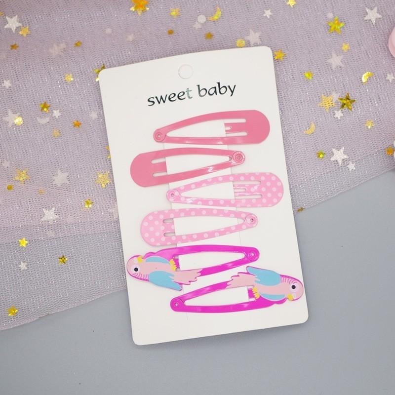 6 PCS Neue Nette Cartoon Metall Druck Farbe Tier Baby BB Clips Mädchen Haarnadeln Haar Clip Kinder Headwear Kinder Zubehör