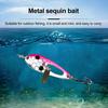 4CM/5G Spinner Blade Lure with Hook Double-sided Reflective Hard Metal Spoon Spinnerbait Rotating Sequin Lure Saltwater Freshwater Walleye Bass