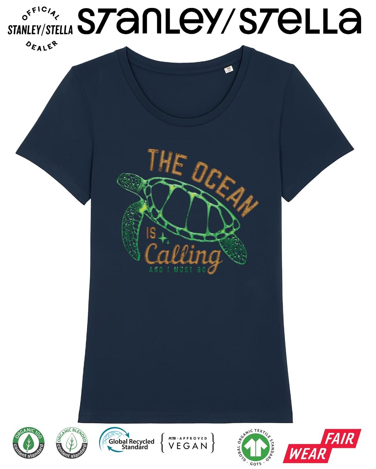 Womens Scuba Diving T-Shirt Mens Womens Tees Top TURTLES The Ocean Is Calling Funny Sea Ladies Gift S