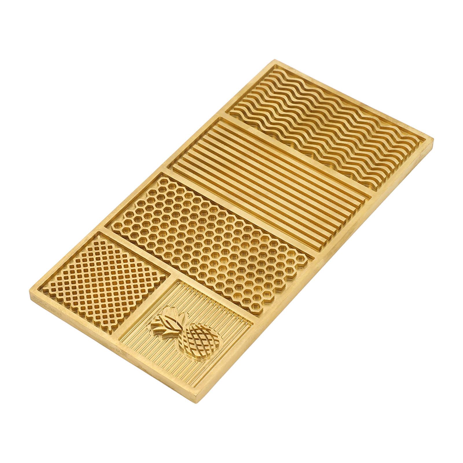 

Brass Ice Tray Craft Modern Ice Molds Cube Stamping Plate for Whiskey Cocktails