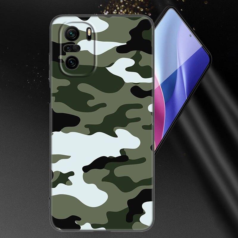 Camouflage Muster Camo Militär Armee Handyhülle Für Xiaomi Mi POCO X3 NFC GT M4 M3 12 11T 10T Pro A3 11 Lite NE 5G 12X 11i F3