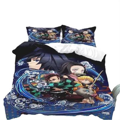 Demon Slayer Yatak Takımı Kamado Nezuko Nevresim Takımı Yatak Örtüsü Yastık Kılıfı King Queen Full Tek Boy Yatak Örtüsü Çocuk Genç Hediye