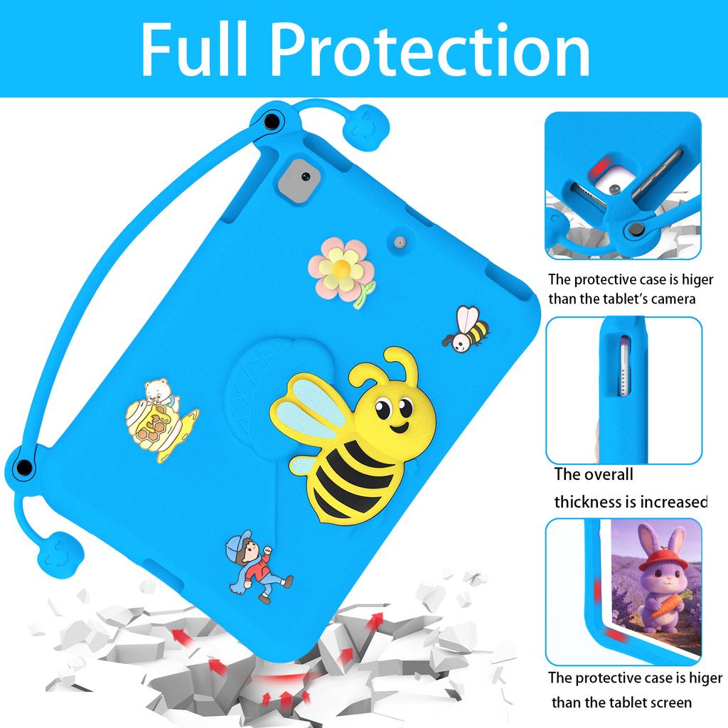 EVA Case For iPad 10.2 (2021) / (2020) / (2019) / Air 10.5 inch (2019) Bee Style Kickstand Tablet Cover with Carry Handle