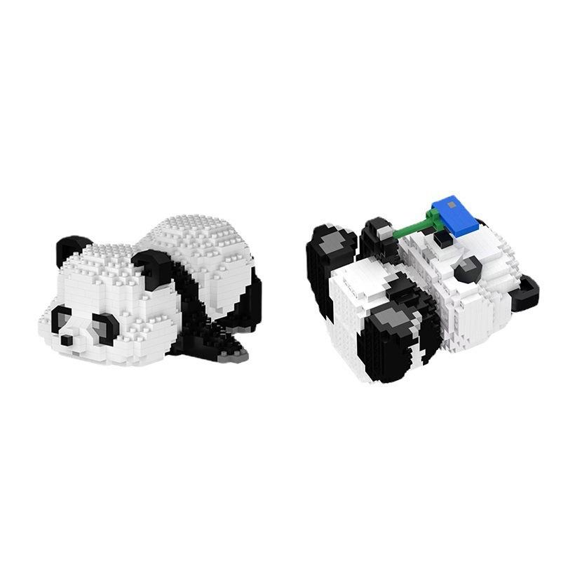 Micro Granule Panda Panda Decorare Puzzle Asamblare Jucării pentru copii