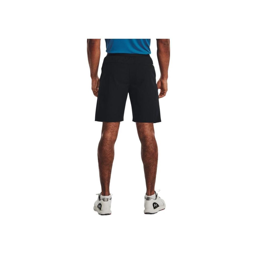 Under Armour Solid Logo Drawstring Waist Straight Fit Shorts Summer Men shorts Black 1372547-001