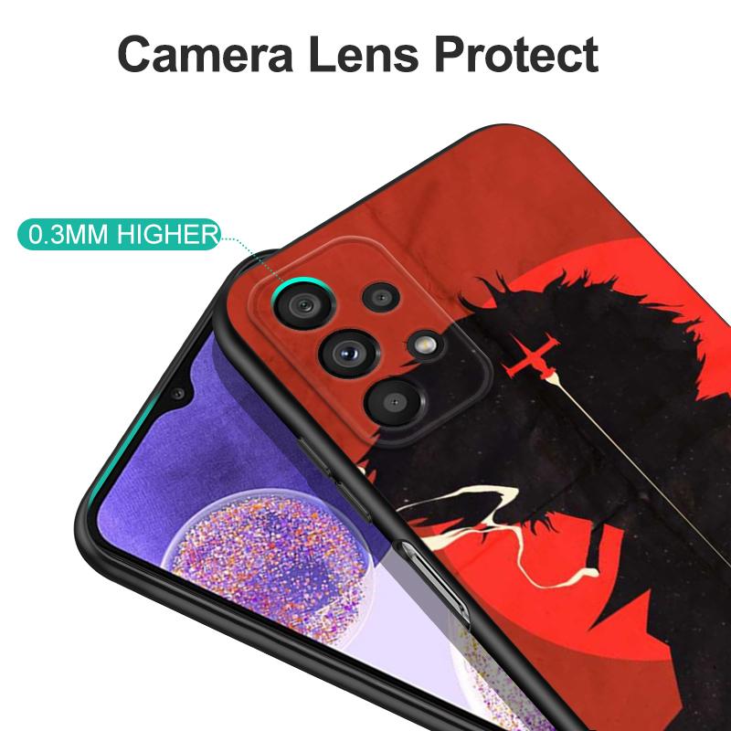 Černé TPU pouzdro pro Samsung Galaxy F23 M12 M22 M23 M32 4G M52 5G M30S M21 Space Cowboy Bebop