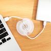 1Pc Transparent Charging Cord Organizer Portable Charger Cord Holder Round Storage Case Retractable Reel Box Cable Winder