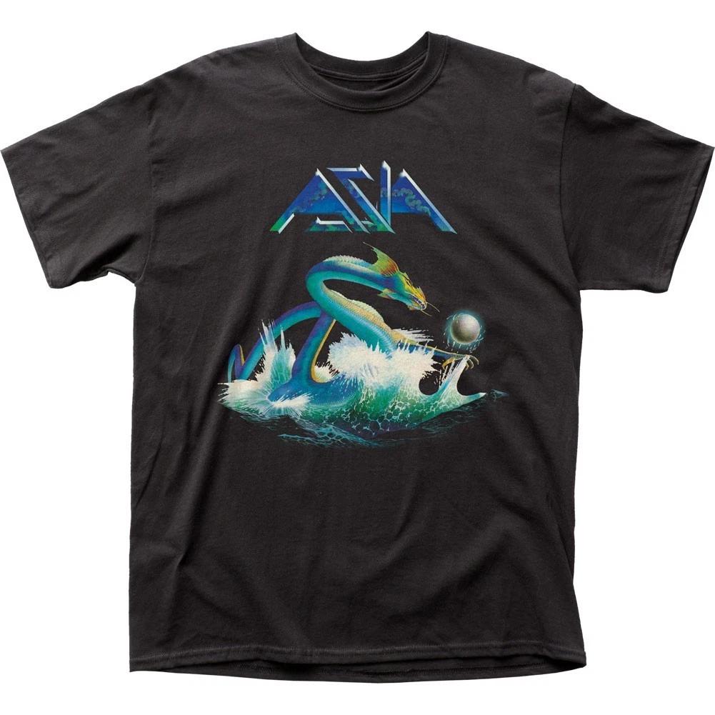 Asia Rock Band Debut Album Cover Mens T T-Shirt Music Classic Rock Band Tee Black 4XL