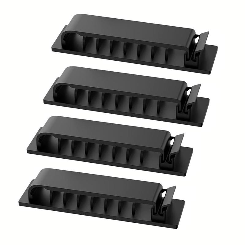 8 Holes Cable Organizer Self Adhesive Cable Clips USB Cable Management Clamp Home Desk Wall Cord Holder Charging Wire Manager