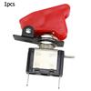 Illuminated LED Toggle Switch With Missile Style Flick Cover 12V Car Dash