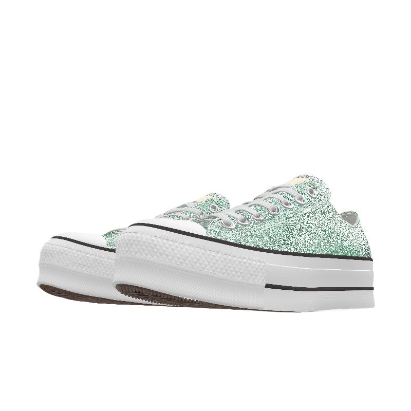 Converse Chuck Taylor All Star Lift Platform Low Glitter By You Unisex Sneakers Multi-Color A12076C
