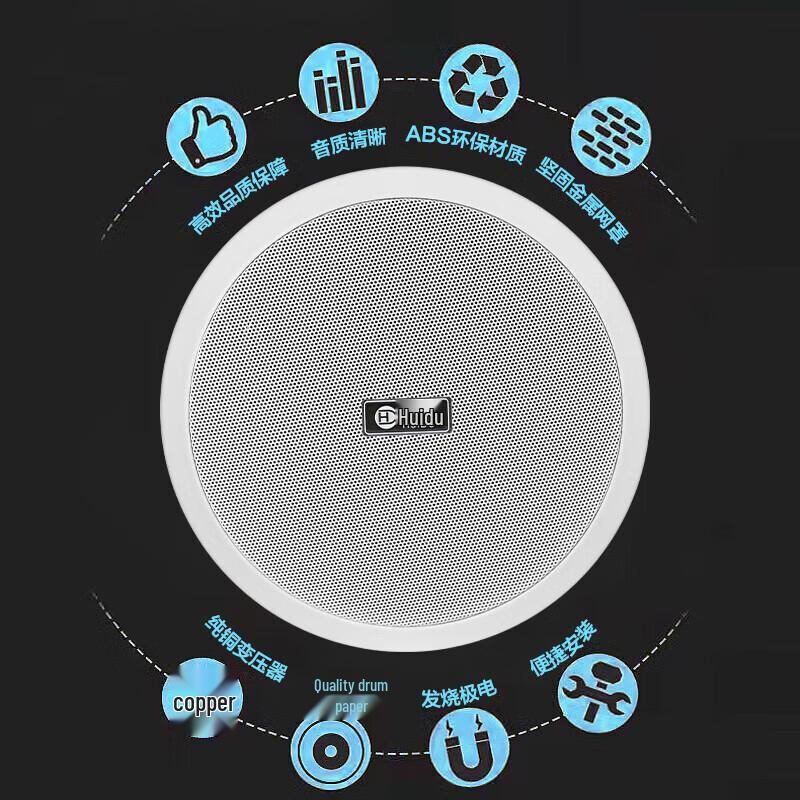 HuiDu RS-608H 30W Professional Coaxial Ceiling Speaker (CN version)