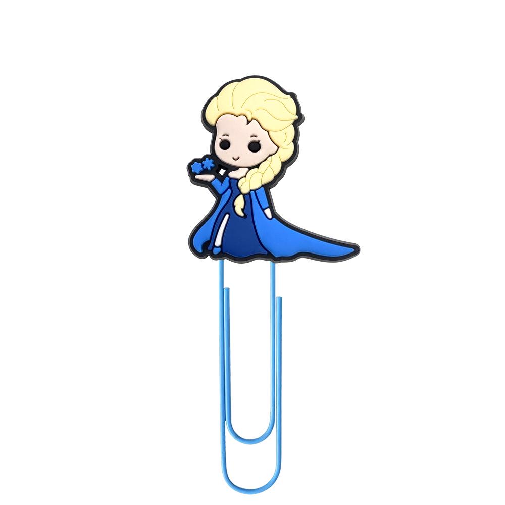 Cute PVC Cartoon Paperclip Bookmark - U-shaped, Colored, Large, Office Supply