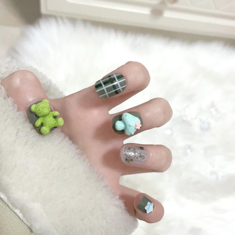 Luxurious Handmade Translucent Nail Tips for Autumn/Winter – Soft Texture, High-Class Feel