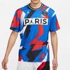 Jordan Paris Saint-Germain Mesh Short Sleeve T-Shirt Men Tops Cobalt-Blue BV2027-445