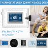 Thermostat Security Lock Box with Clear Designs Includes Combination Lock Accessories for Protecting Wall Thermostats